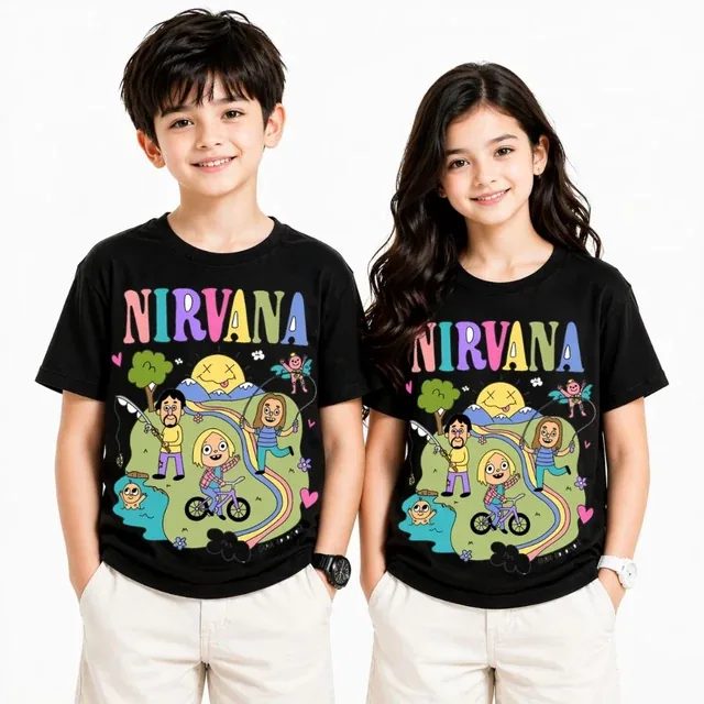 Baju Kaos Anak Nirvana ART 215 l Bahan Cotton Combed Adem Cocok Untuk l Unisex S-XXXL