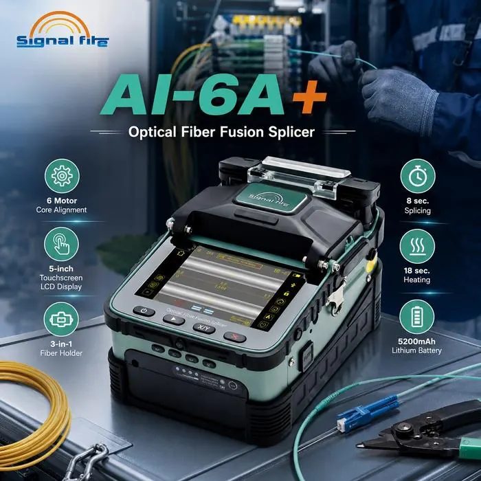Alat Penyambung Kabel Serat Fiber Optik Signal Fire AI-6A+ Optical Fusion Splicer