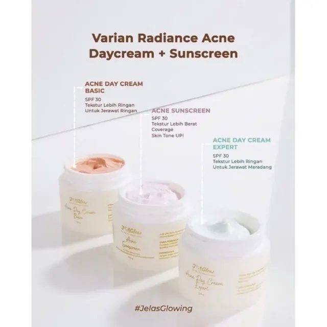 Jglow Series Sunscreen & Night Cream Pink Cherish Beige Brightening Acne