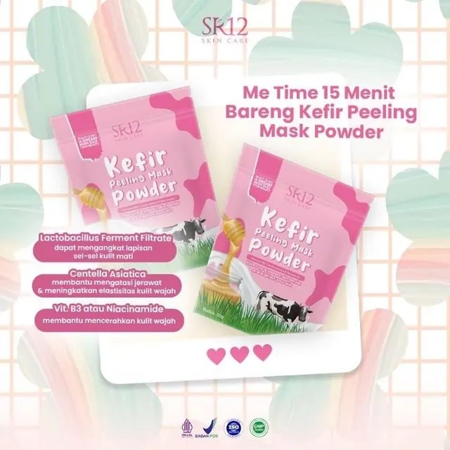 (Momq) Kefir peeling mask powder SR12 mengangkat sel kulit mati