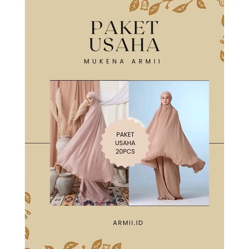 Paket Usaha Mukena Santorini Polos Tulis Warna DI Opsional p lg