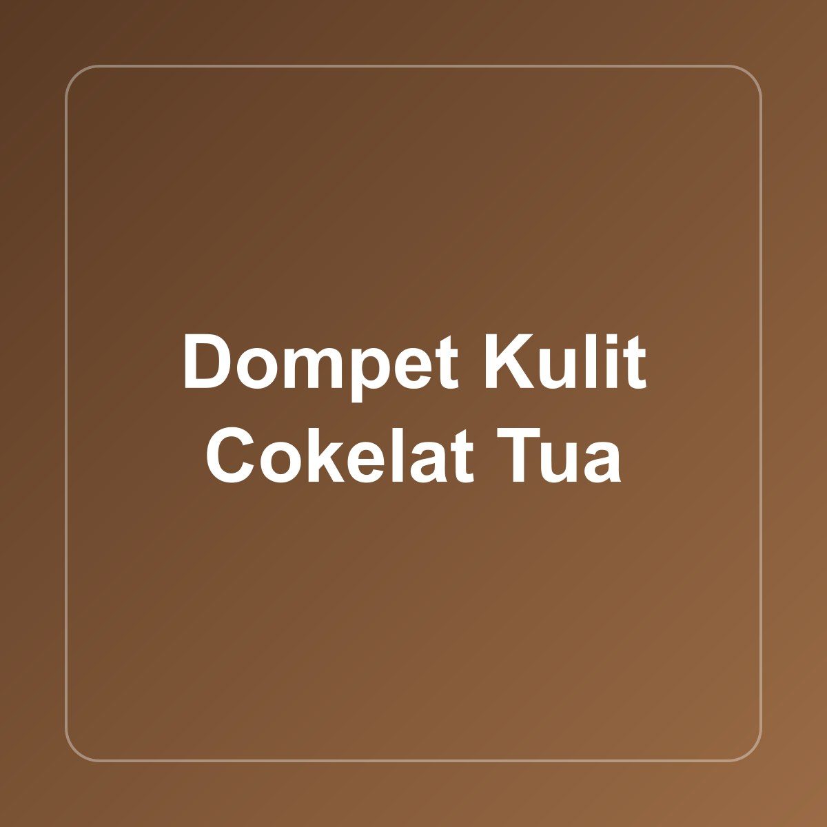 Dompet Kulit Cokelat Tua