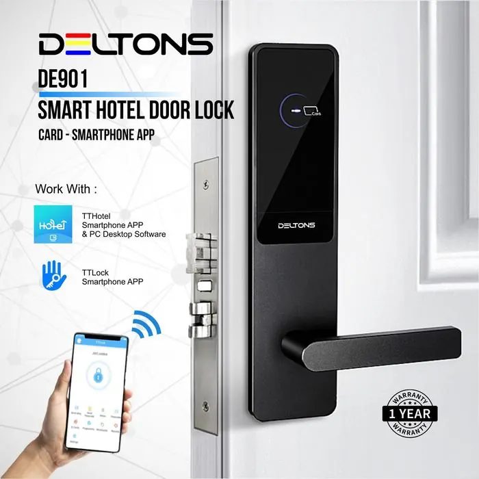 Smart Hotel Door Lock Deltons Card Kunci Pintu Kost Apartement