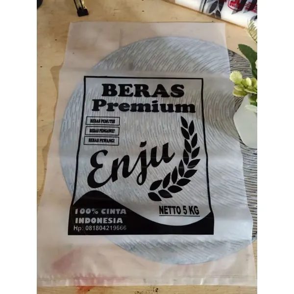 Plastik Kemasan Beras 5Kg costum Free Desain Harga Per 1 Pcs Minimal Order 100