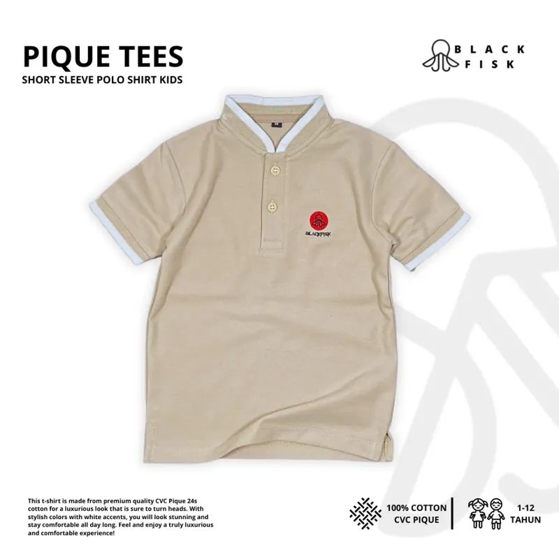 Blackfisk Kids - Baju Kaos Polo Cvc Pique Anak Laki Kerah Usia 1-12 Tahun
