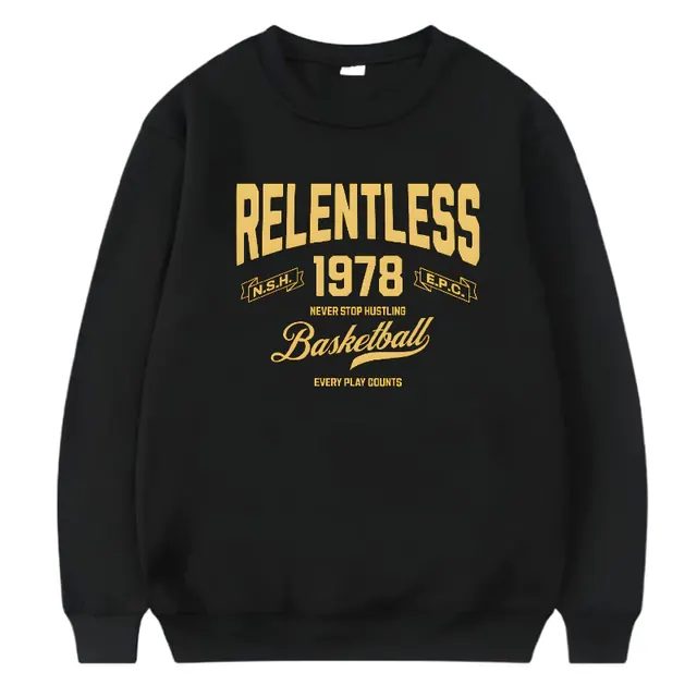 Sweater Crewneck Relentless 1978 Pria Wanita Premium Distro Unisex Switer Cowo Cewe Hitam