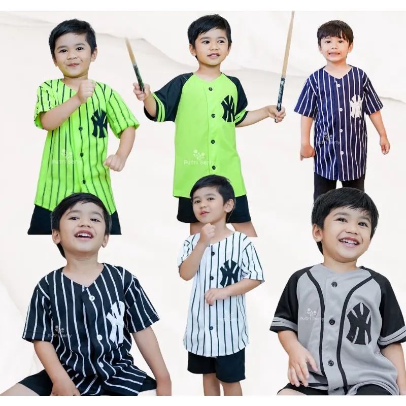 Baju Baseball Anak Premium usia 2-10th