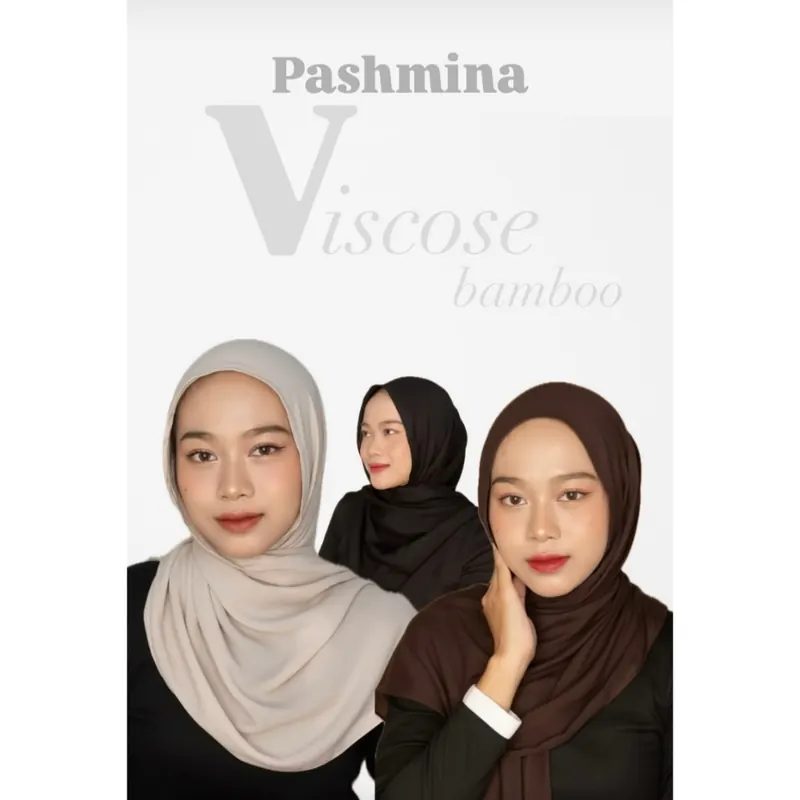 LN Pashmina Viscose Bamboo Premium Adem Dan Flowy Warna LengkapTren Kekinian Fashions