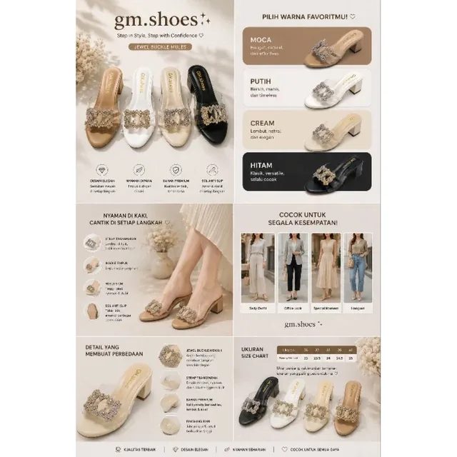sepatu sandal wanita simple heels cocok untuk acara pernikahan