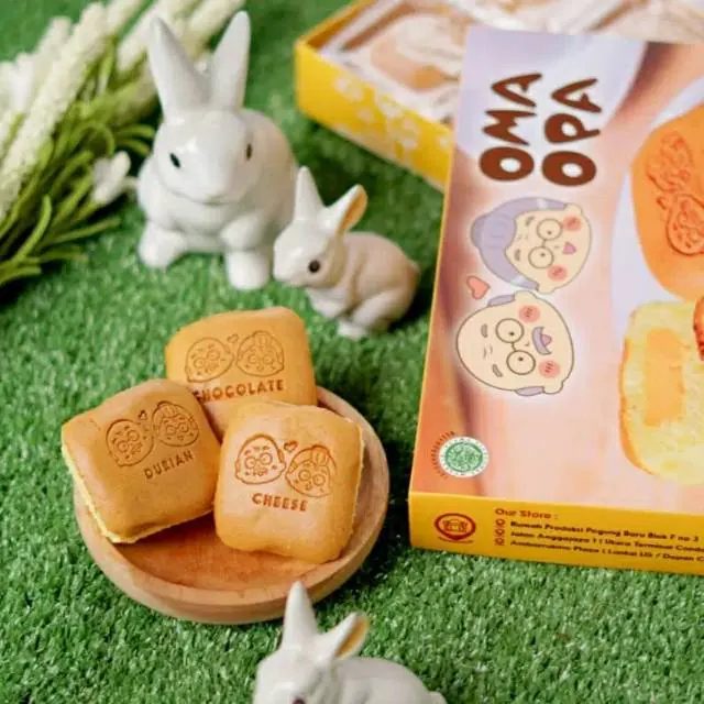 Mini Ogura Oma Opa Cake Khas Jogja Kue Jepang Isi 9 Durian Keju dan Cokelat