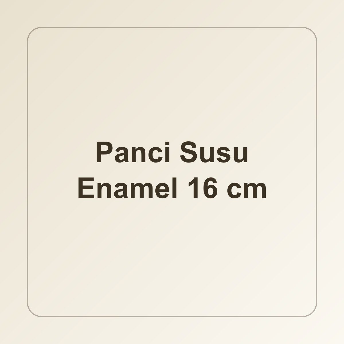 Panci Susu Enamel 16 cm