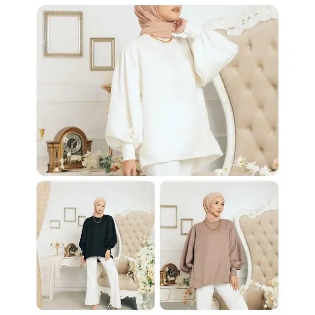 ‼ Anggia Top Atasan Muslim Wanita by Radwah Original