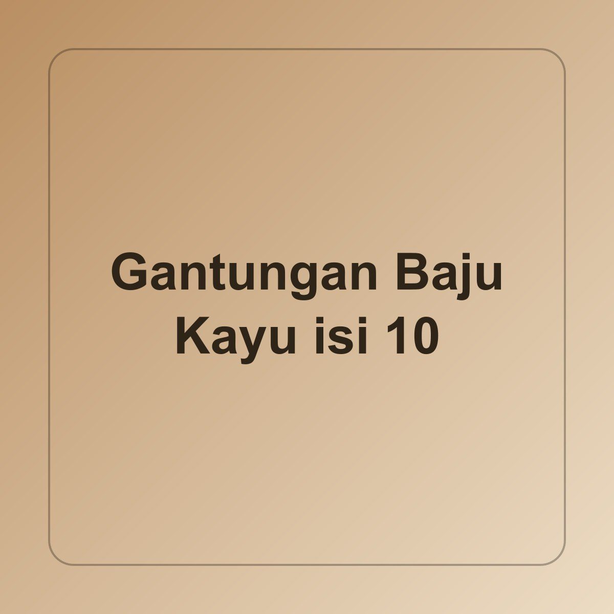 Gantungan Baju Kayu isi 10