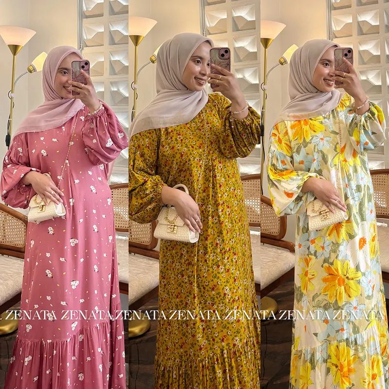 Zenata - Lavina Daily Dress Rayon Premium Motif kekinian Gamis Wanita Busui Friendly Emily