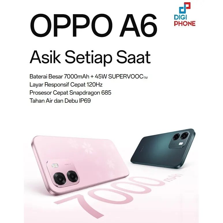OPPO A6 [12/256 GB] ( Indonesia) [Baterai Jumbo 7000mAh+45W Charger]