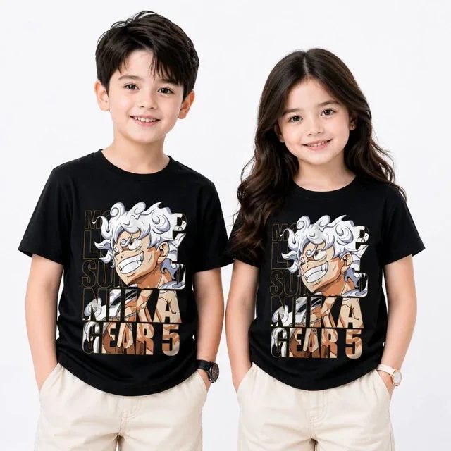 Baju Kaos Anak Lucu Anime Luffy ART 155 l Bahan Cotton Combed Adem Cocok Untuk l Unisex