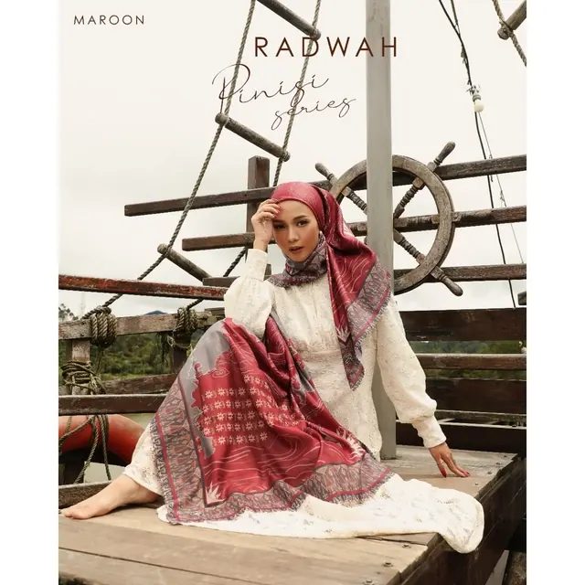 ‼ Premium Pinisi Scarf Hijab Jilbab Kerudung Motif Printing by Radwah Original