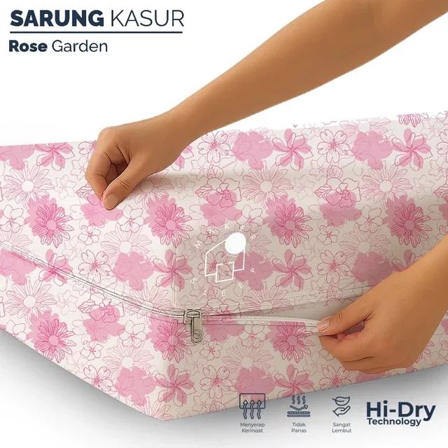 Sarung Kasur Motif / Sprei Resleting Ukuran No 1 180x200 King Bed Tinggi 10/15/20 Cm