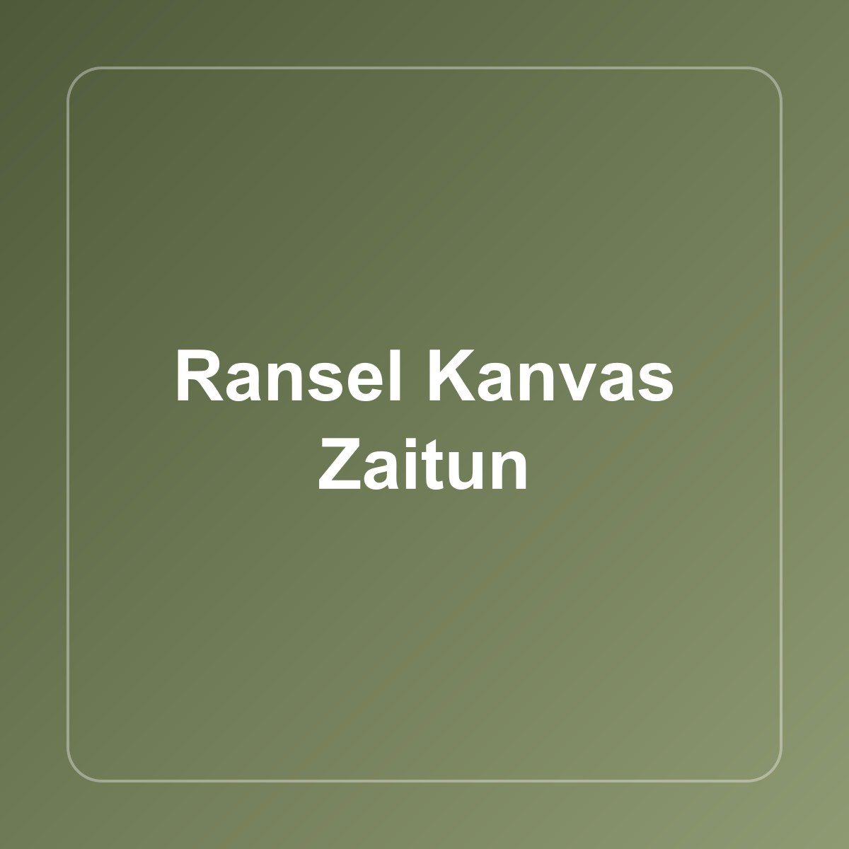 Ransel Kanvas Zaitun