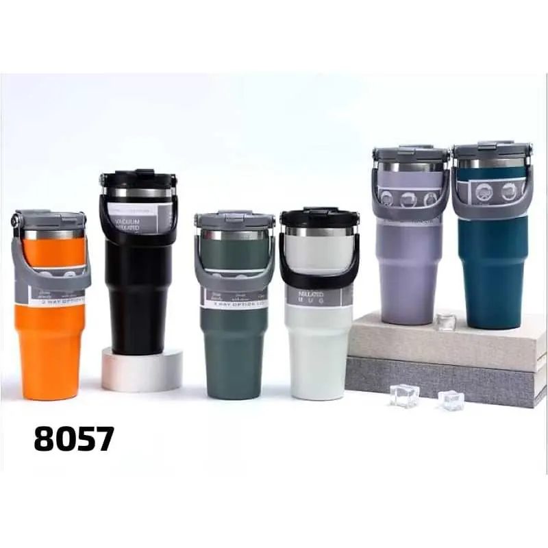 Termos Tumbler 900ml Stainless Steel Lipat Sedotan