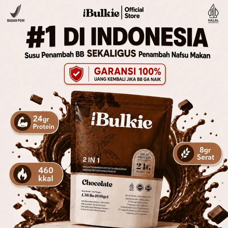 Bulkie susu penambah berat badan sekaligus nafsu makan - 6 serving (630gr) (1 Pouch)