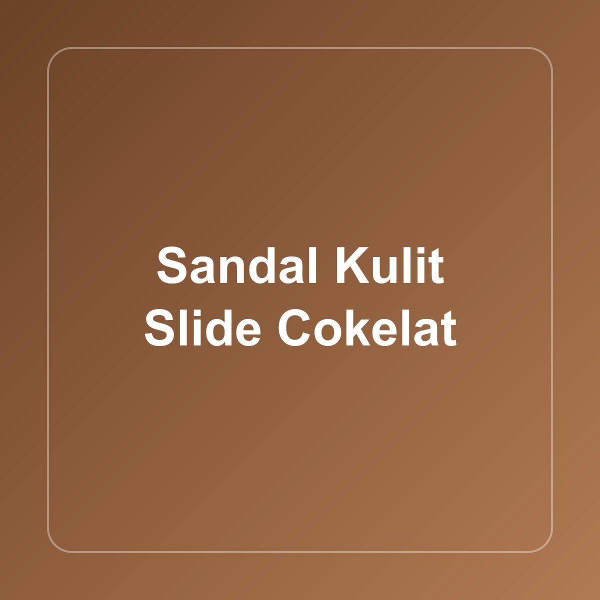 Sandal Kulit Slide Cokelat