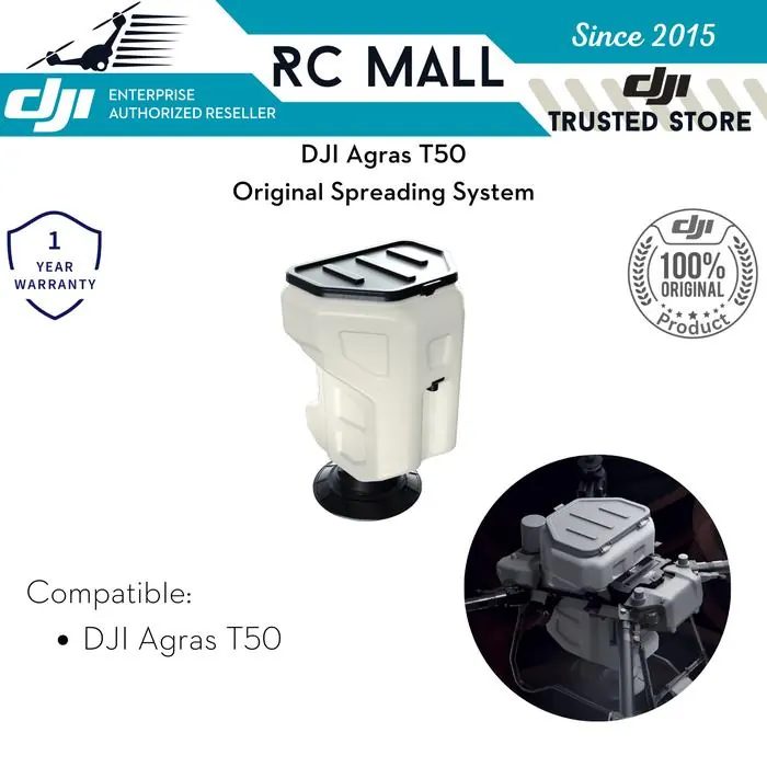Spreading System DJI Agras T50 Tangki Penyebar Benih Pupuk Padat Granul Drone Pertanian