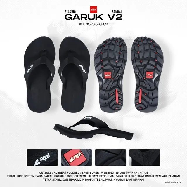 Sandal Jepit Pria Garuk V2 Tali Polos Arei Outdoorgear