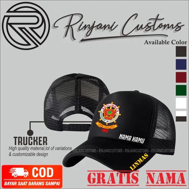 Topi Jaring Satlinmas. Anggota Satuan Linmas. Gratis Masker DAN Free Nama
