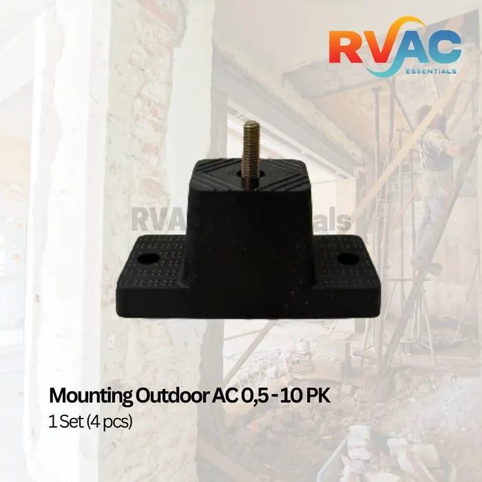 Mounting Outdoor AC 0,5-10 PK 1 Set isi 4 Bahan Karet Tahan Lama Air & Guncangan Cocok