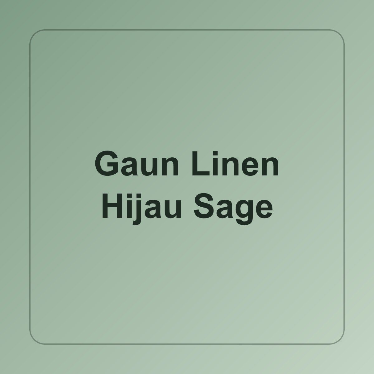 Gaun Linen Hijau Sage