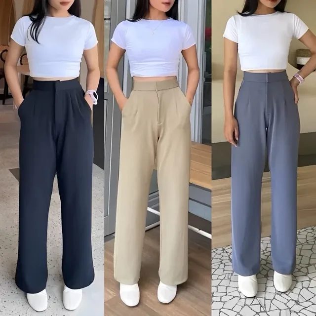 Cozie Pants -Highwaist Cullote - Rib Knit - Celana Kulot Wanita - Petite Friendly - Anti