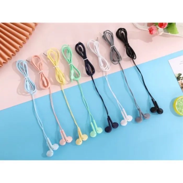 Macaron U19 Earphone Handsfree Jack 3.5mm Suara Jernih Bass - Headset Warna Warni Pastel
