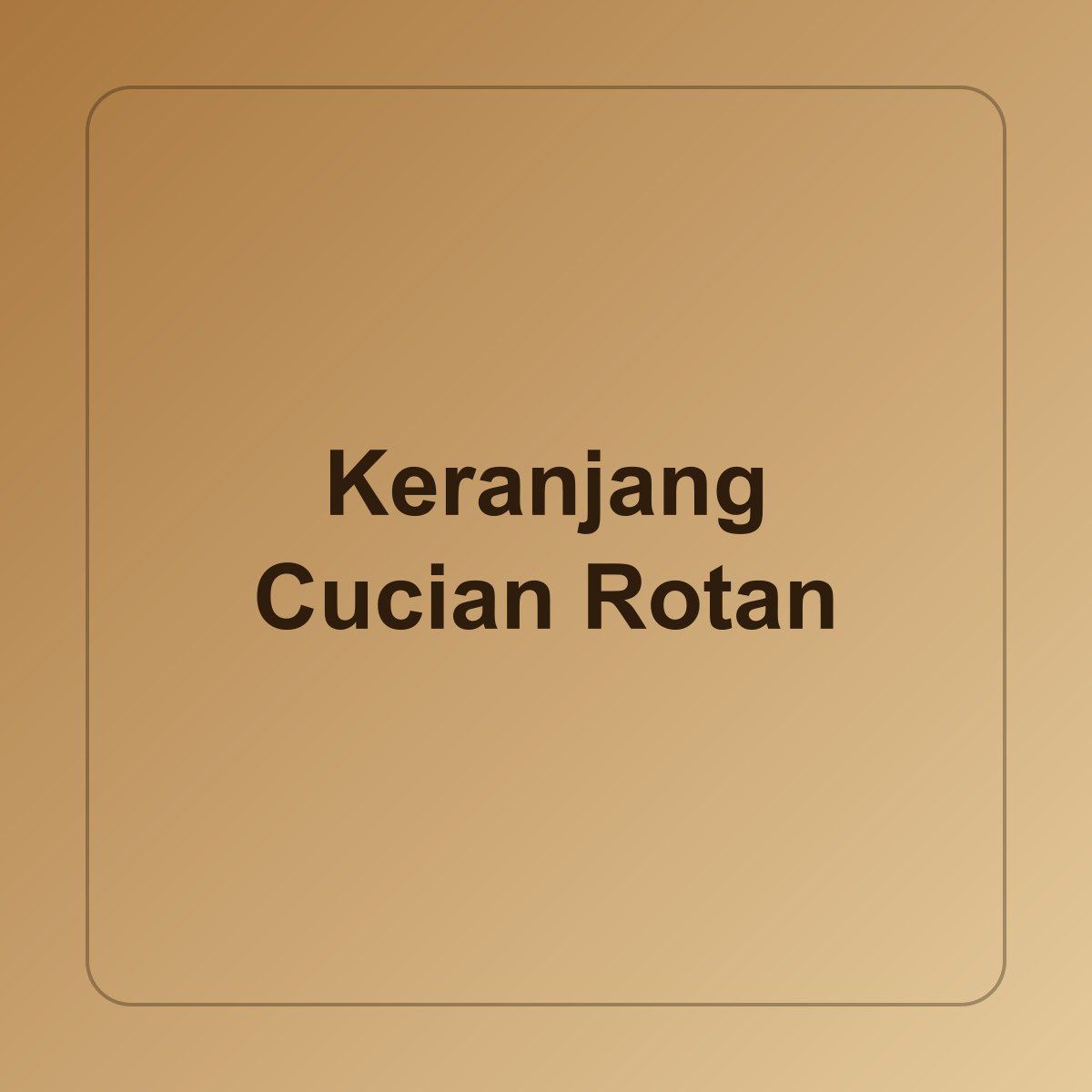 Keranjang Cucian Rotan