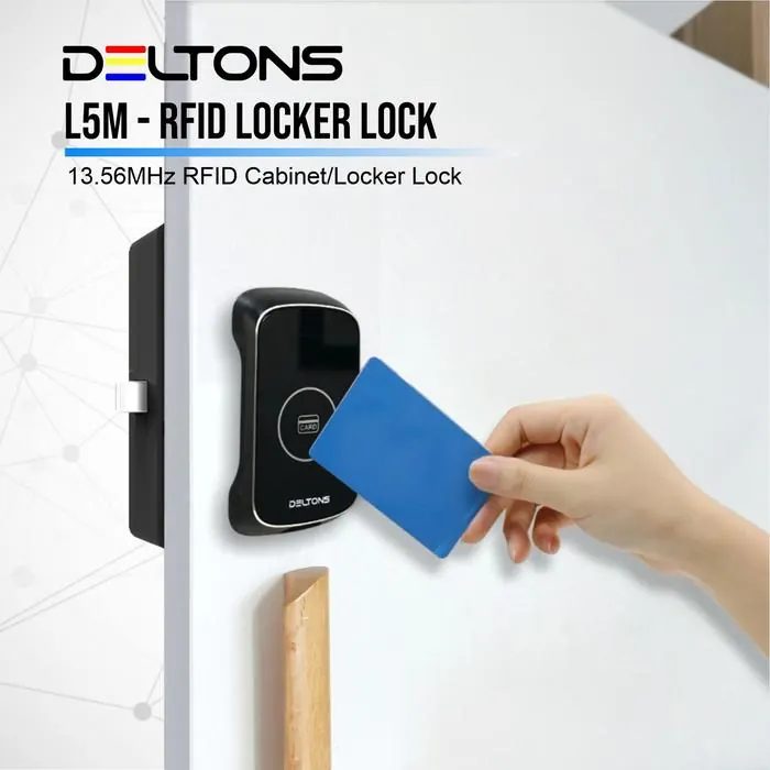 RFID Locker Cabinet Lock Deltons L5M Private Public Mode Card Wirstband 13.56MHz