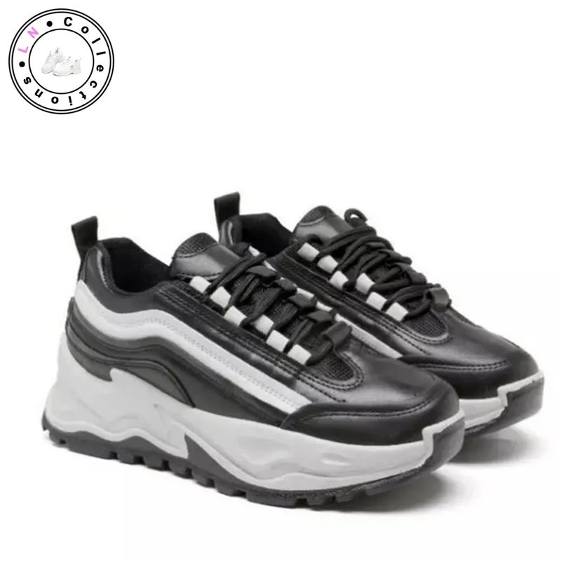 LN Timira Sepatu Sneakers Wanita Casual Sport Shoes Hitam Putih