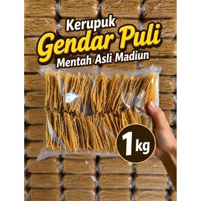[] Krupuk Gendar / lempeng/Krupuk Puli/beras 1kg asli Madiun. Mentah Tinggal Goreng