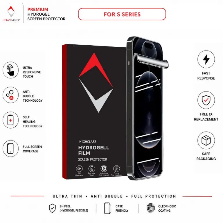 Ravgard Hydrogel Pelindung Layar Indentation Self Repair Untuk Samsung S23 S24 S25 S26 FE