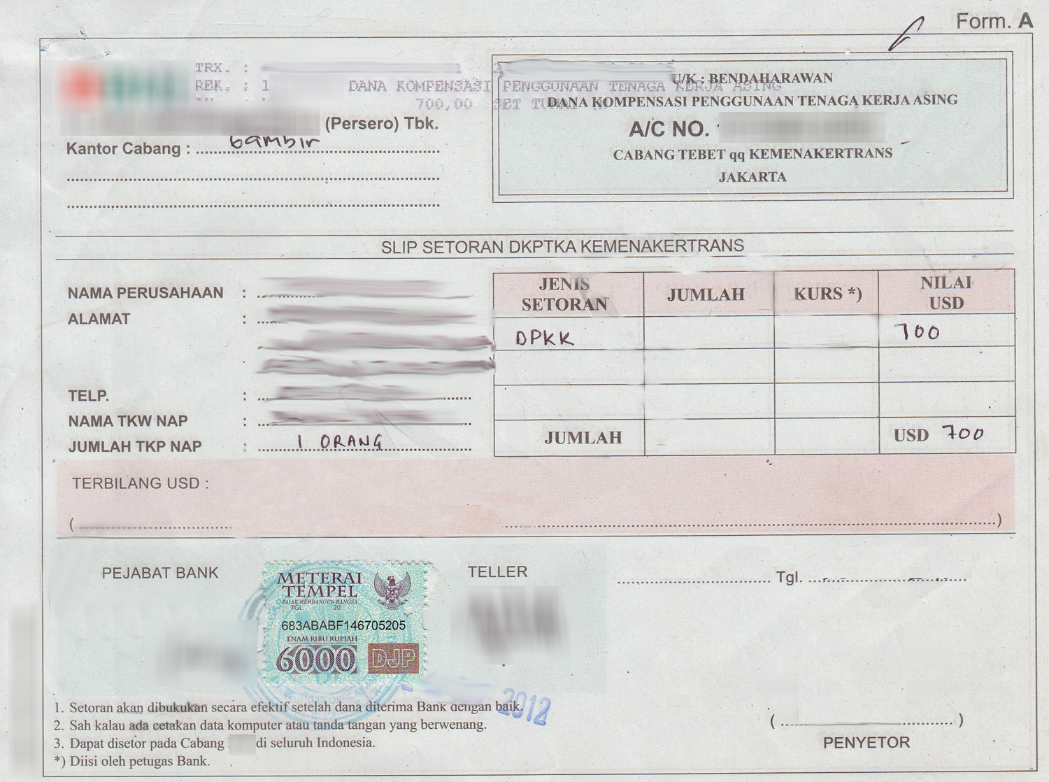 Proof of DPKK Payment (Optional)